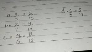 4/4 = 3/10 = 30% 6/20 : Tentukan 2 Pecahan Senilai Pecahan Ini A 3 5 B 2 7 C 4 6 D 6 8 Brainly Co Id