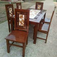 Kursi makan bahan dasar rotan lebih cocok dengan tampilan natural. Meja Makan Minimalis 6 Kursi Makan Bahan Kayu Jati Ukuran Untuk 6 Orang Shopee Indonesia