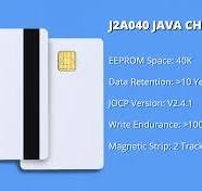 Blank J2A040 Java JCOP Smart Cards (1 Pack) - HiCo Magnetic Stripe, White  PVC