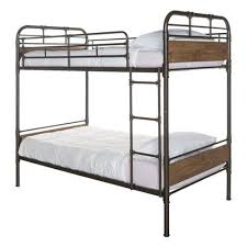 Twin Over Twin Metal Wood Bunk Bed Black Saracina Home Buy Online In Angola At Angola Desertcart Com Productid 124254134