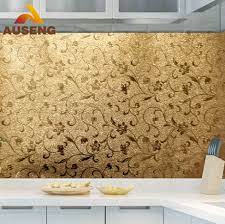 Kitchen wallpapers for walls from uwalls high quality free delivery large selection ability to use your photo. Kitchen Wallpaper Roll Pvc Aluminum Gold Fire Proof Kitchen Cabinet Designs Furniture Counter Sticker Buy Kitchen Cabinet Designs Furniture Kitchen Counter Sticker Kitchen Counter Sticker Fire Proof Product On Alibaba Com