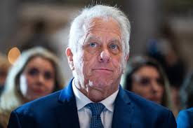 Former cyclist Greg LeMond accepts a Congressional Gold Medal from Speaker  of the House Mike Johnson during a ceremony to honor the 3-time Tour de  France winner inside the U.S. Capitol's Statuary