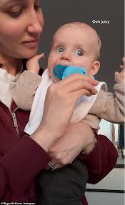 Megan McKenna reveals son Landon, five months, is teething as she opens up 