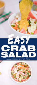 Easy Crab Salad Recipe Seafood Salad With Curry Mayo Dressing And Imitation Crab Aka Surimi Crab Sticks Simple An Crab Salad Recipe Seafood Salad Crab Salad