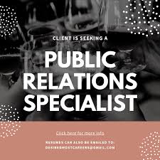 I've known susan for years, and she's an. P R Specialist Needed Asap In Melville Ny How To Apply Public Relations Job Posting