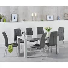 Metro Lane Petegem Dining Set With 6 Chairs Reviews Wayfair Co Uk In 2020 Grey Dining Tables Dining Table Setting Glass Dining Table