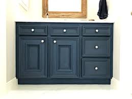 Bathroom vanity with legs is probably the best idea for creative people who want to store their toiletries and cleaning tools below the sink with rustic furniture is the best furniture for room with white paint, including your bathroom. Blue Diy Chalk Paint Bathroom Vanity Makeover Abbotts At Home