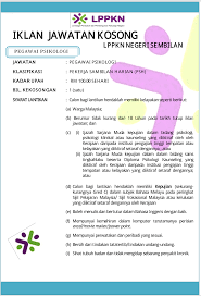 Jawatan Kosong Di Lppkn Negeri Lppkn Negeri Sembilan Facebook