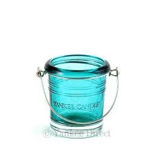 Yankee Candle Glass Bucket Votive Holder Teal Yankee Candle Yankee Candle Christmas Votive Holder