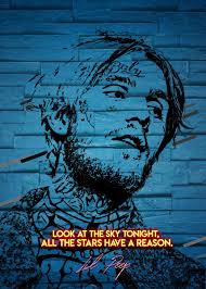 Look at the sky tonight lil peep. Lil Peep Quotes Poster By Quotes Holic Displate