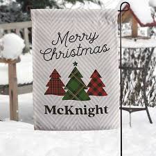 4.9 out of 5 stars. Plaid Print Personalized Christmas Garden Flag