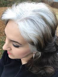 You can, however, bleach your hair to a light (likely yellowish) shade, then use various color toning products to balance the undertones that remain until you reach a fairly whitish result. Eva S Striking Transition From Dark Brunette To White Hair