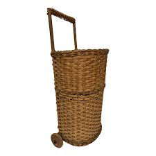 Pop the flowers out, and they are the best tote bag ever. Antique French Market Basket Cart Chairish