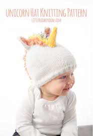 Unicorn toy free knitting pattern. Magical Unicorn Hat Knitting Pattern Little Red Window