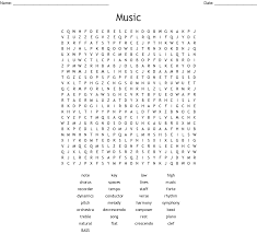 Choral music refers to music which is written for and sung by a choir. Music Word Search Wordmint