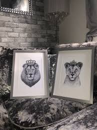 Black And White Lion Picture Framed Lion And Lioness Framed Pictures Lion And Lioness Lion Pictures Picture Frames