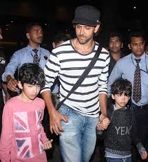 Hrithik roshan is an indian actor who works in hindi films. Spotted Hrithik Roshan And Sons At The Mumbai Airport Rediff Com Movies