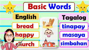Learn Basic Words | English Tagalog | For preschoolers - YouTube