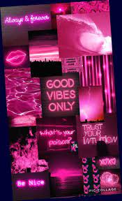 | customized icons, collage wallpapers & more! 9 A Hot Pink Aesthetic Collage For A Phone Background Pink Wallpaper Iphone Pink Tumblr Aesthetic Pink Neon Wallpaper