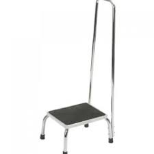 Lovshare single post handrail white wrought iron post mount step grab supports fits 1 or 2 steps grab rail single post railing 4.4 out of 5 stars 56 $115.99 $ 115. Handrail For Single Step Stool Bridgend Mobility Centre