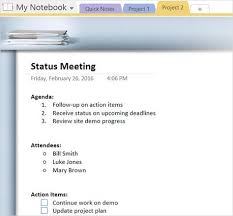 How To Use Onenote Templates For Project Management Onenote Template Meeting Agenda Template Agenda Template