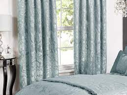 Photo of a medium sized scandi bedroom in london with blue walls, light hardwood flooring and beige floors. Picture 15 Of Duck Egg Blue Bedroom Curtains Ipf Hjnh0