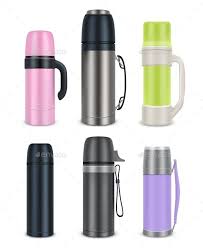 Thermos Mock Up Set Thermos Mockup Fashion Icons Illustration