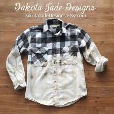 Black And White Flannel Mens Buffalo Plaid Flannel Flannel Shirt Buffalo Flannel Black And White Flannel Distres Black And White Flannel Bleached Flannel Shirt Buffalo Plaid Flannel