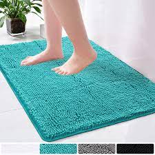 Bathroom floor linen makes your living space cozy and adds texture to your home decor. Yj Gwl Luxury Bathroom Mats Soft Shaggy Chenille Bath Rugs For Bathroom Shower Non Slip Water Absorbent Carpets 24 X 36 Inches White Machine Washable Home Kitchen Bath Fcteutonia05 De