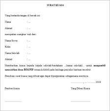 Surat kuasa pengambilan uang pada dasarnya sama dengan jenis surat kuasa lainnya, yaitu dokumen tertulis yang surat kuasa biasa contohnya, bisa digunakan siapa saja dalam lingkup tugas yang lebih luas. Contoh Surat Kuasa Kolektif Pengambilan Pip