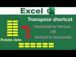 Use Transpose To Convert Horizontal Data To Vertical And Vertical To Horizontal Shortcut Youtube Learning Microsoft Excel Excel Hacks