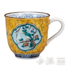 九谷焼 マグカップ 青手古九谷（黄） 文吉窯の通販 - お香専門店香源