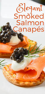 Need A Good Smoked Salmon Appetizer Recipe These Elegant Smoked Salmon Canapes Are Simple To Make Yet Smoked Salmon Canapes Salmon Canapes Appetizer Recipes
