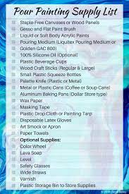 Pour Painting Supplies For Beginners Feltmagnet Pour Painting Painting Supplies List Acrylic Pouring