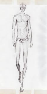 Fashion Illustration Of Male Model On Catwalk Christina Voss Fashion Illustration Sketches Fashion Sketches Fashion Figures