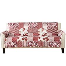 Great savings & free delivery / collection on many items. Patchwork Scalloped Printed Furniture Protector Stain Resistant Couch Cover Sofa Grey Buy Online In Bahamas At Bahamas Desertcart Com Productid 65462391