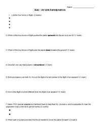 Free science worksheets, games and projects for preschool, kindergarten, 1st grade, 2nd grade, 3rd grade, 4th grade and 5th grade kids Air And Aerodynamics Worksheets Teaching Resources Tpt