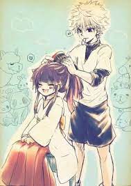 Alluka And Killua Awwww Killua Is A Great Big Brother Hunter X Hunter Hunter Anime Hunter X Hunter Anime Siblings