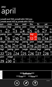 Kalender 2012 lengkap pasaran jawa. Kalender Jawa For Windows 10 Mobile