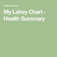 my lahey chart health summary lahey login page