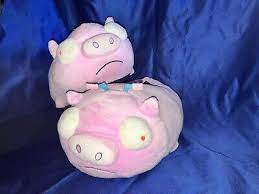 RARE Retro Invader Zim Gir Pink Plush 'PIGGY' Pig Soft Slippers M  | eBay