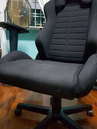 Dxracer pc gaming chair racing style office computer seat height adjustable recliner with ergonomic head pillow and lumbar support, formula series, standard, black. Dxracer Gaming Chair Furniture Home Living Furniture Chairs On Carousell
