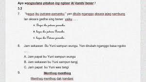 Wacanen kanthi premati nandur pari nagara indonesia ya kang kajulukan nusantara. Soal Penilaian Tengah Semester 1 Bahasa Jawa Kelas 2 Dan Kunci Jawaban Sekolahdasar Net