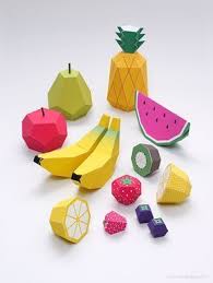Paper Crafts Free Foldable Fruit Printables Papier Diy Idee Origami Paper Toy