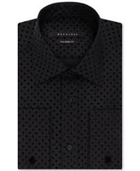 Sean John Classic Fit Black Velvet Patterned French Cuff Dress Shirt Dress Shirts Men Macy S Mens Shirt Dress Shirt Dress French Cuff Dress Shirts