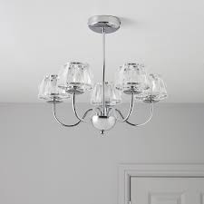 Find led kitchen lighting today! Waldor Faceted Glass Chrome Effect 5 Lamp Ceiling Light Departments Diy At B Q Ceiling Lights Ceiling Lights Diy Light