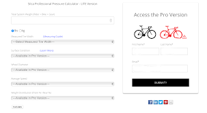 Get the average value for your tyre size by our bike tyre pressure calculator; Find Your Perfect Tire Pressure For Road Gravel Track W New Silca Pro Pressure Calculator Bikerumor