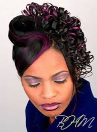 Black hair ranges from relaxed through loosely curled to tight coils and glorious afros. Black Updo Hairstyles Fashion Beauty