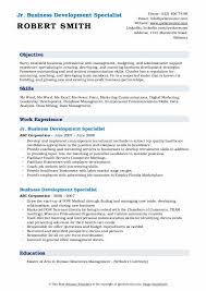 How do you incorporate these responsibilities into a job. Business Development Specialist Resume Samples Qwikresume