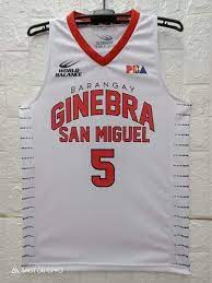 On april 22, 2021, the virtual media launch of the jersey and cap collection promo was streamed live via ginebra san miguel's facebook page. White Basketball Jersey Barangay Ginebra San Miguel Small To 2xl Jap Men S Fashion Activewear On Carousell